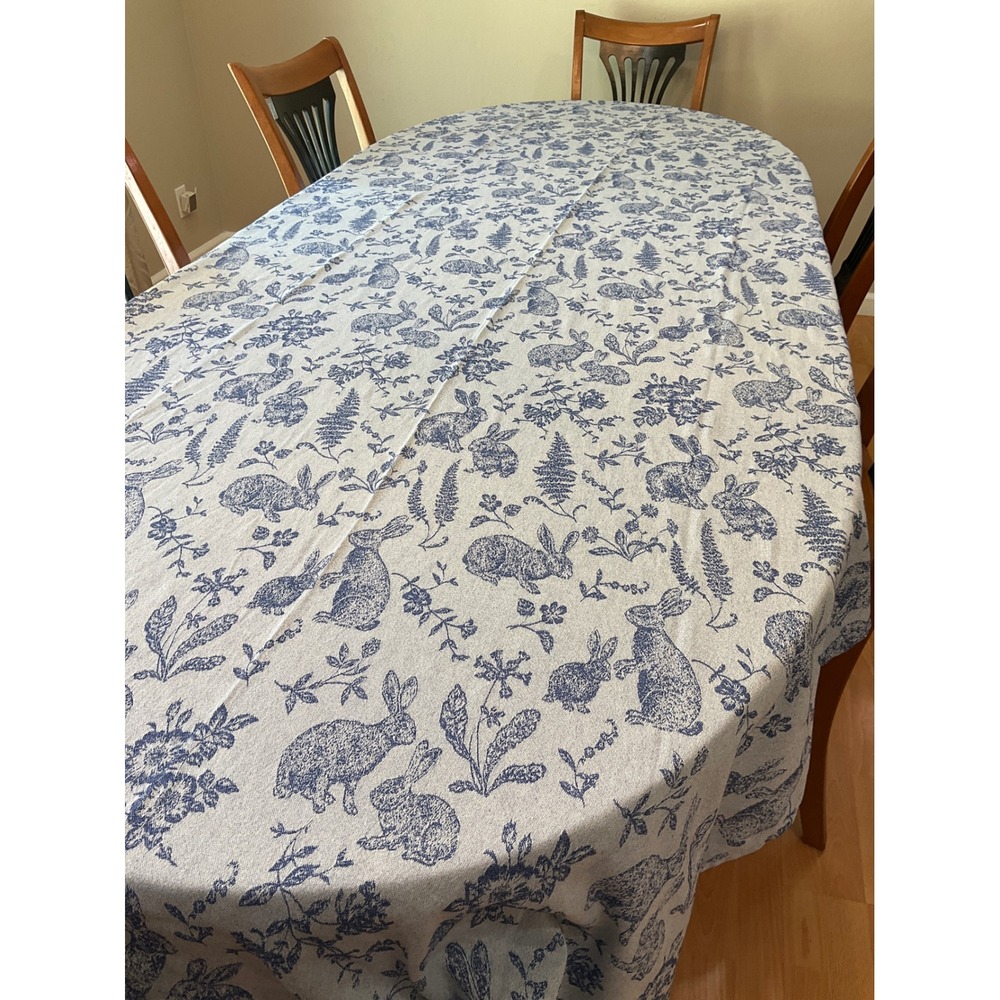 The Prairie Rachel Ashwell Blue Tablecloth Cottagecore Country Chic Grannycore